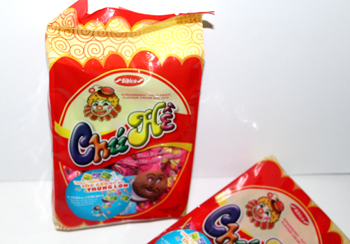 [THQ VIETNAM] Biscuit Strawberry and Fruit flavor Chu He 320gr*60 packs