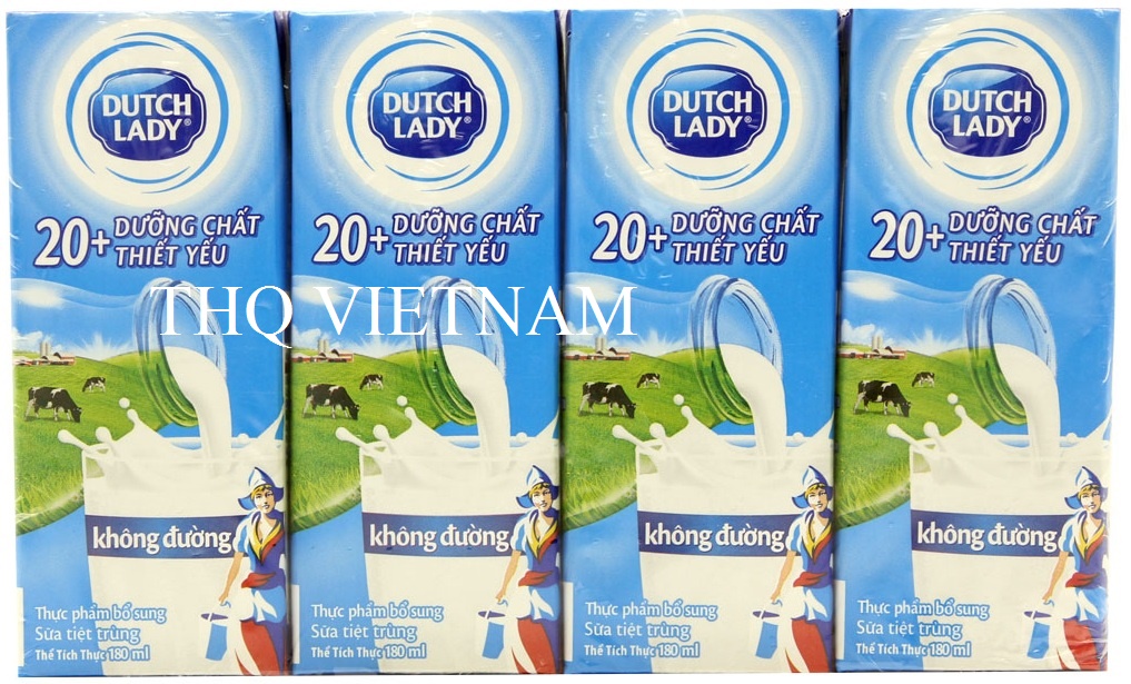 [THQ VIETNAM ] Dutch Lady UHT Milk Unsweetened 180ml*48 boxes