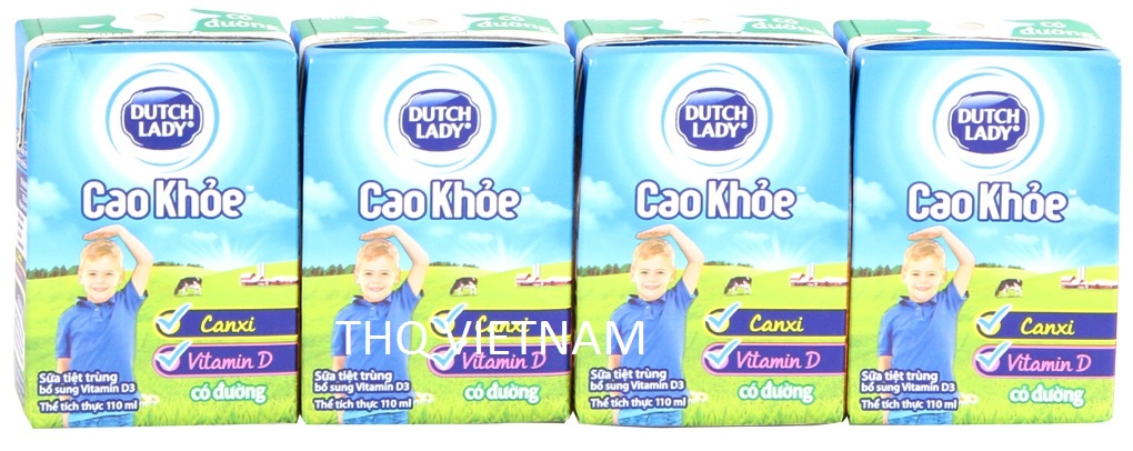 [THQ VIETNAM ] Dutch Lady UHT Milk Sweetened High and Strong 110ml*48 boxes