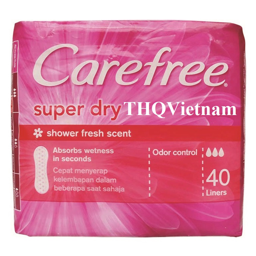 [THQ VIETNAM ] CAREFREE SUPER DRY 40LINERS X 24PACKS