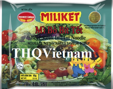 [THQ VIETNAM ] MILIKET Beefsteak Instant Noodles 65g*24packs