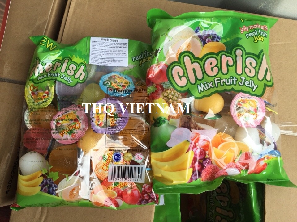 [THQ VIETNAM] JELLY MIXED FRUIT CHERISH 500gr*24 packs