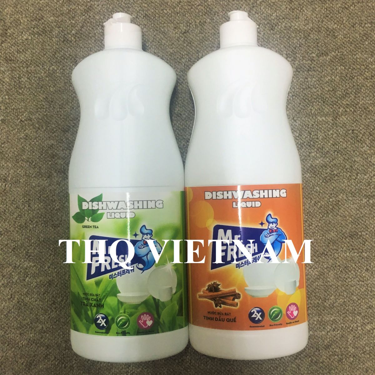 [THQvn] Dishwashing liquid 820ml: Green tea / Cinnamon essential oil