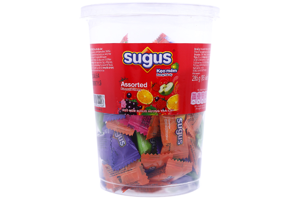 SUGUS ASSORTED SOFT CANDY 285 GR JAR