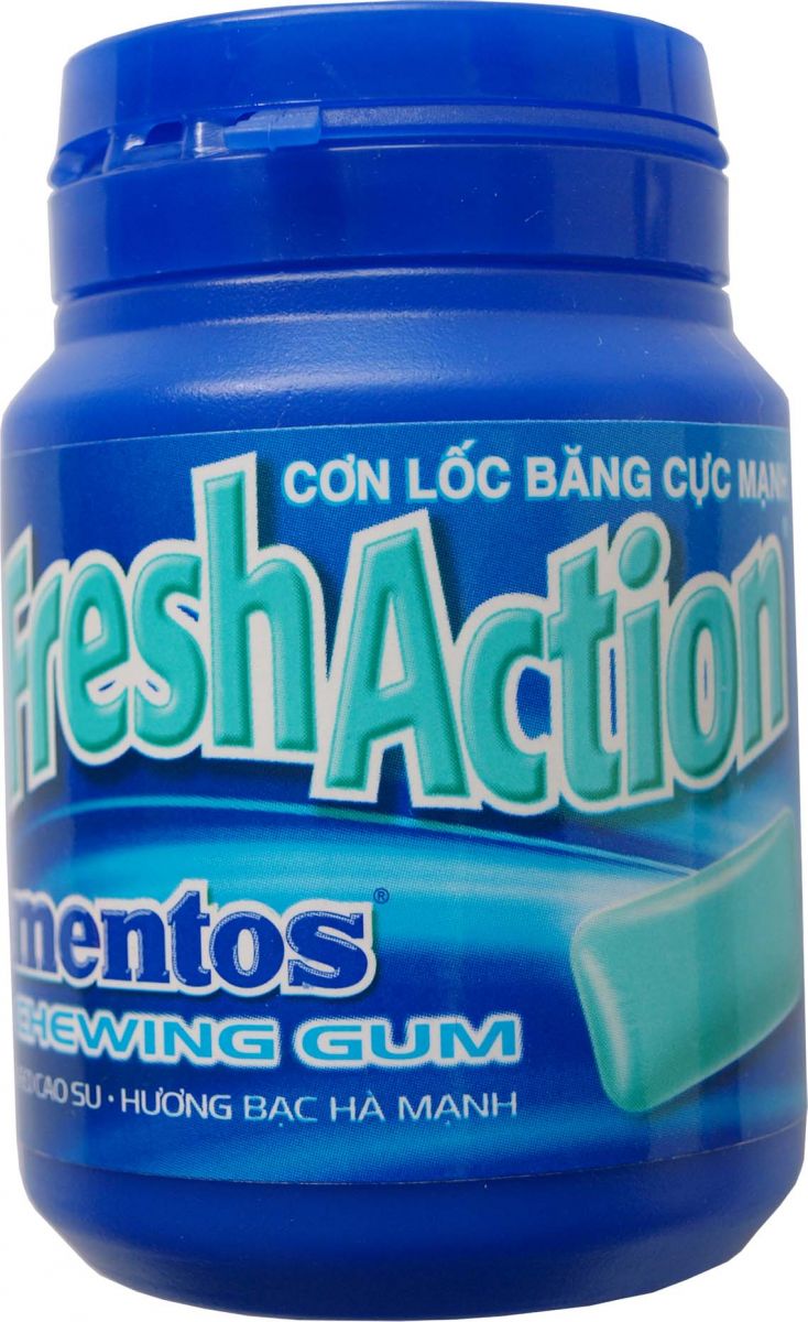 MENTOS CHEWING GUM-FRESH ACTION 336GR (6 BOXES)