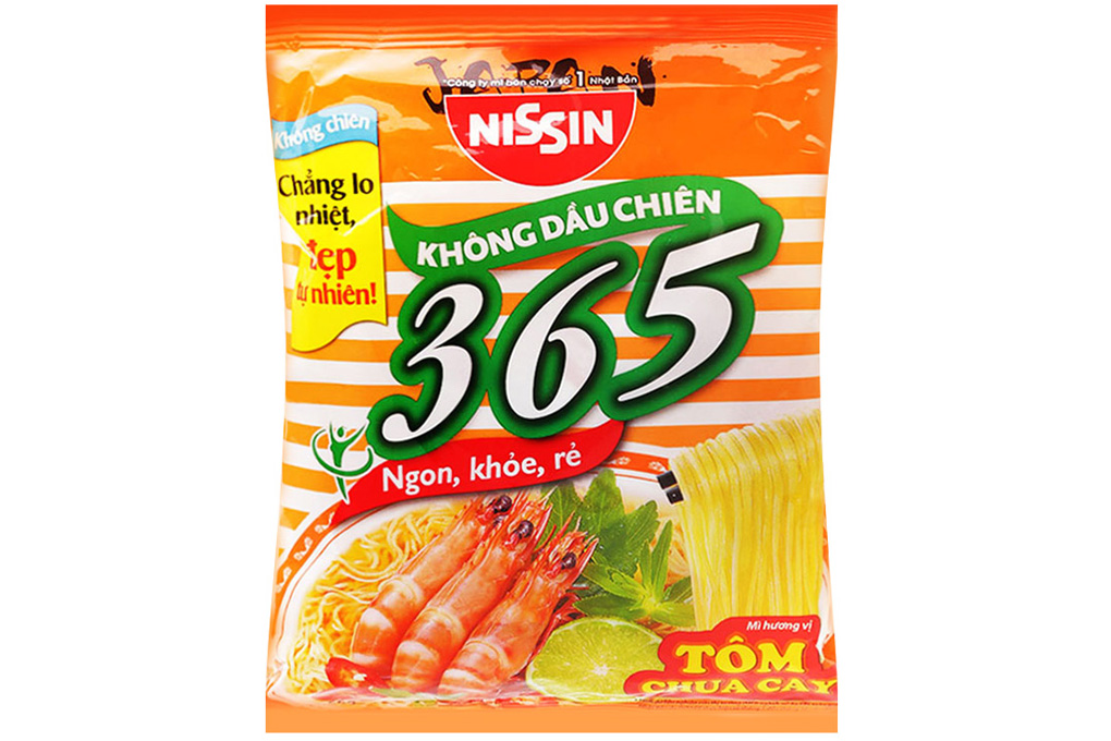 [THQ VIETNAM] NISSIN NOODLE - 365 SOUR & SPICY SHRIMP