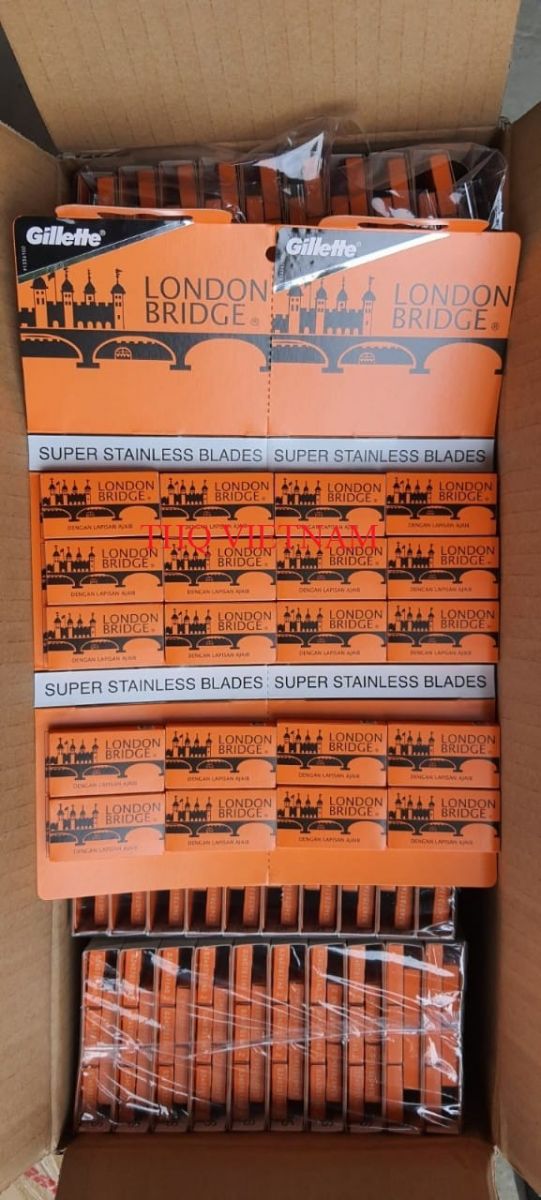 Gillette Super Stainless Blades 5 Blades x 20 packs x 50 boxs