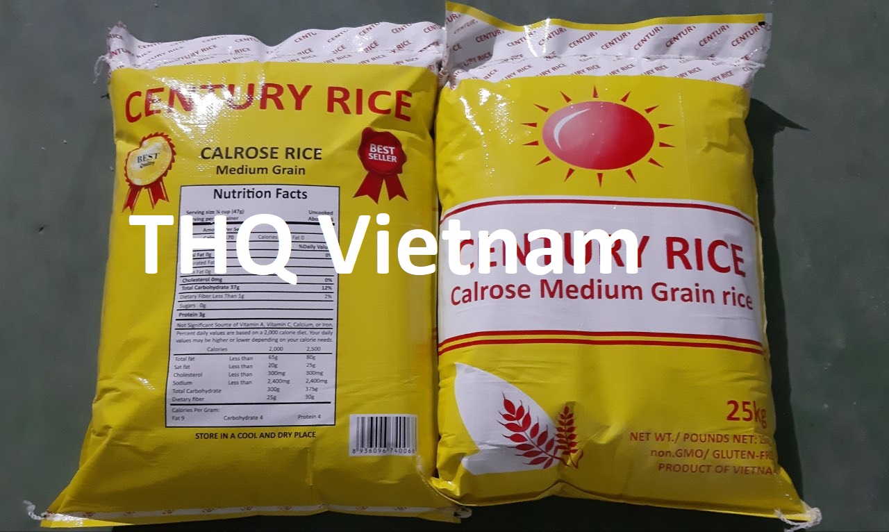 Calrose rice medium grain white rice 25kg/bag