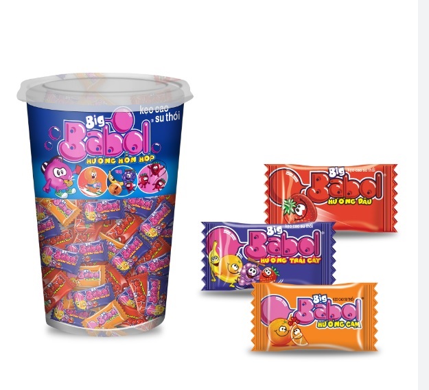 BIGBABOL Chewing Gum 3.4gr x 74 bags x 18 cups