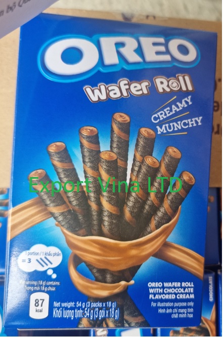 Oreo Wafer Roll Chocolate 3 pack x 18gr