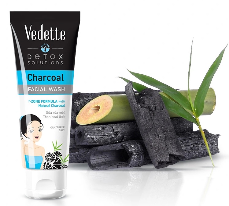 Vedette Detox Solutions Charcoal Facial Wash 100ml