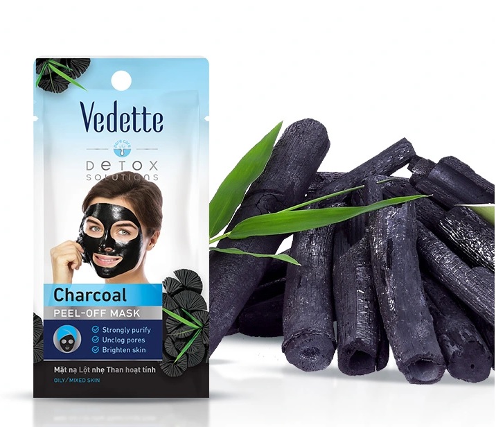 Vedette Detox Solutions Charcoal Peel Off Mask 12ml