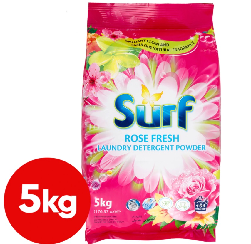 Surf Rose Fresh Detergent Powder 5kg x 3 pack