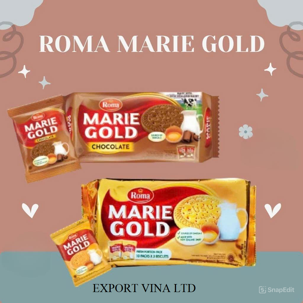 Roma Marie Gold Double Mik & Chocolate Biscuits 132g