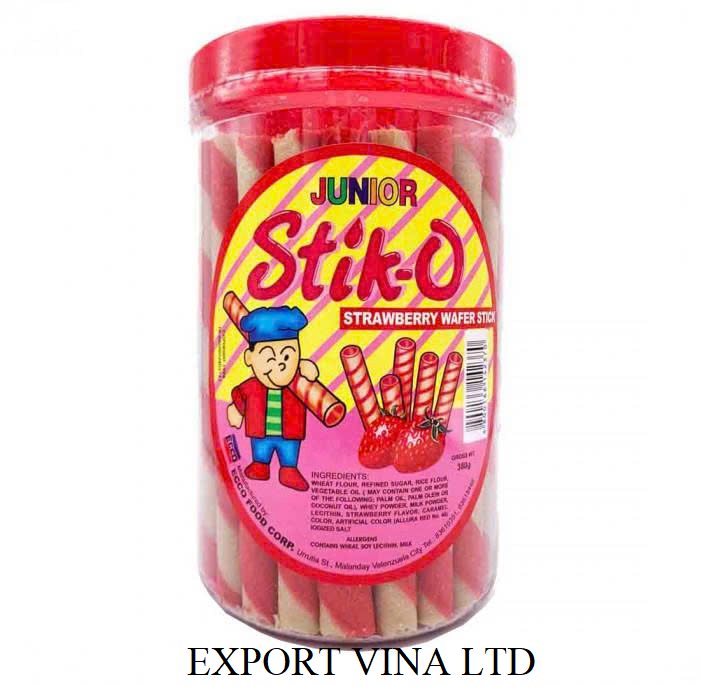 Nissin Stick-O Strawberry Wafer Snacks 380g