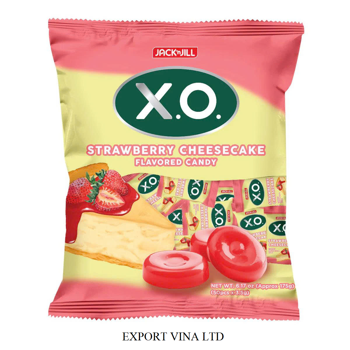 X.O Strawberry Cheesecake Candy 175g