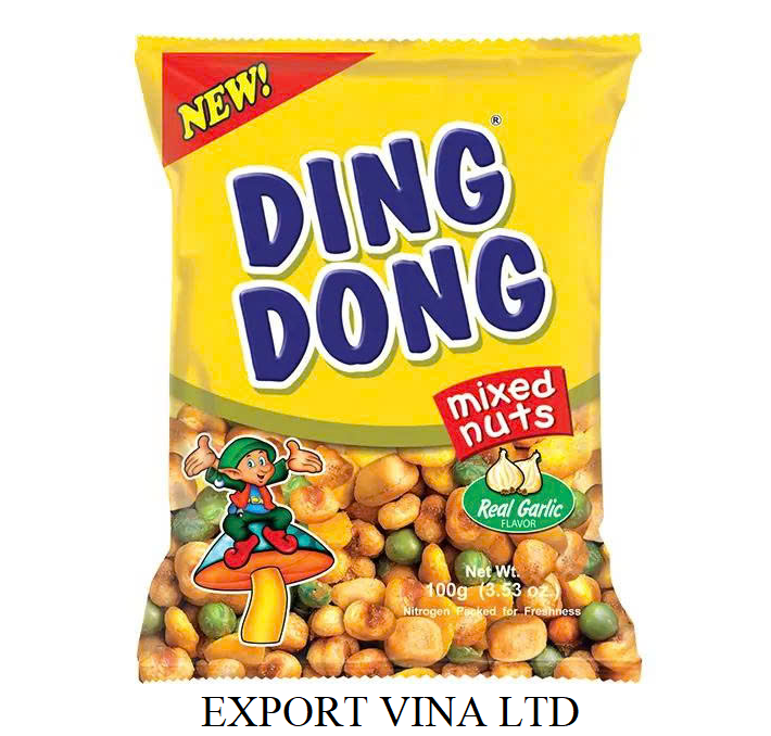  Rebiscos Ding Dong Snack Mix Real Garlic With Chips & Curts 100g