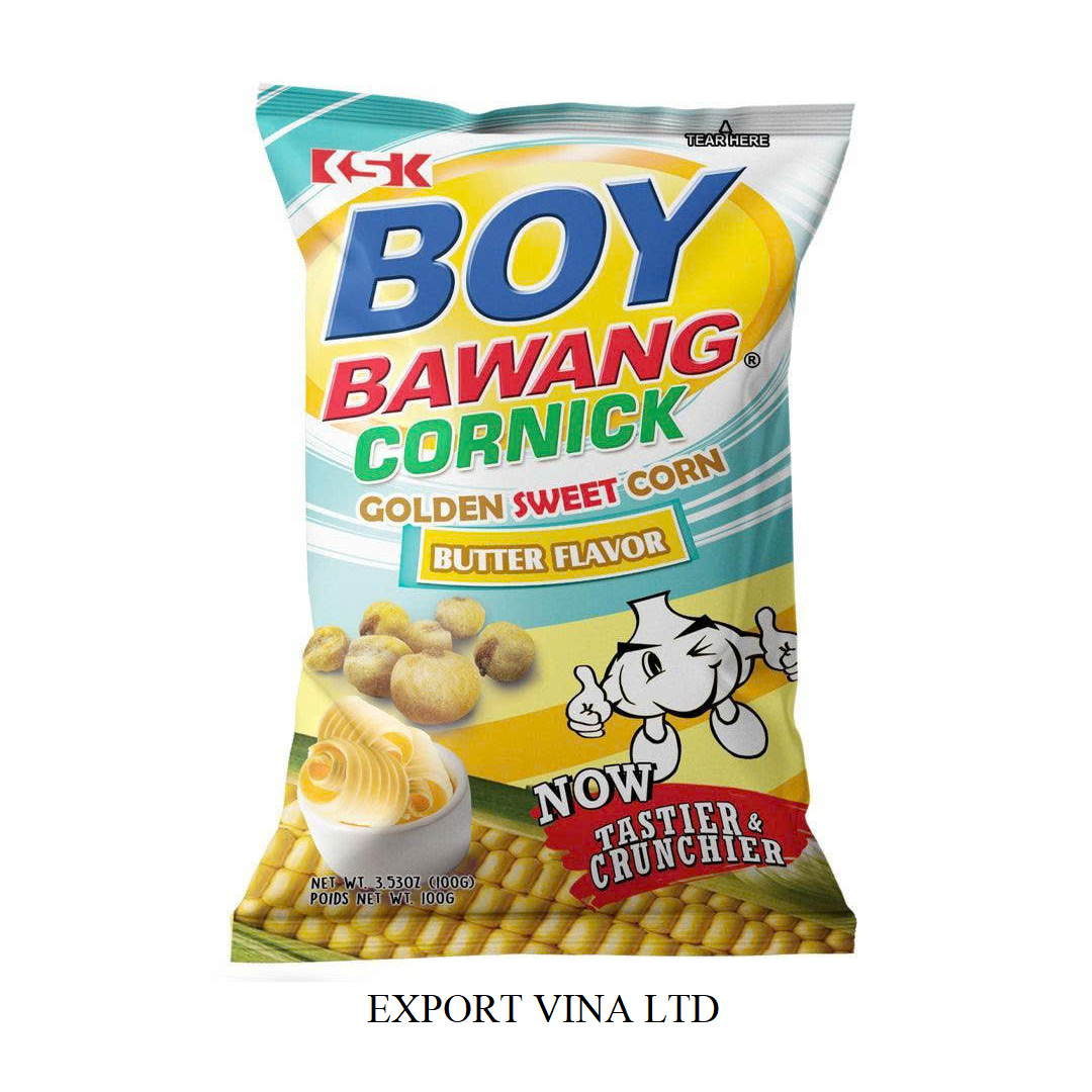 Boy Bawang Snack Sweet Corn Butter Flavor 100g