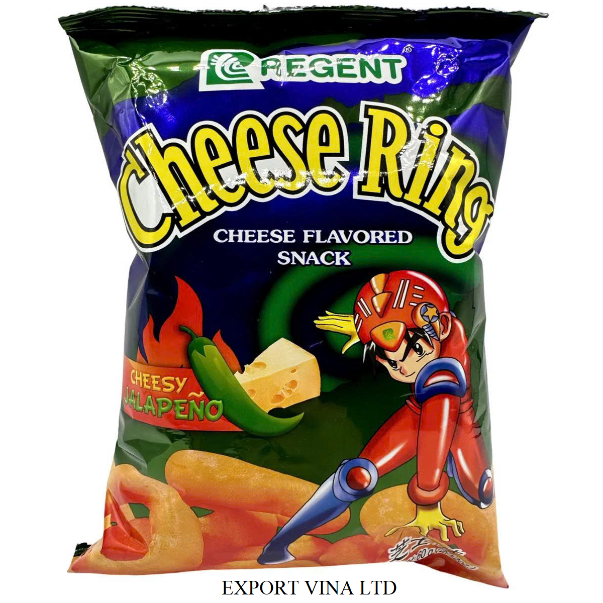 Regent Cheese Ring Jalapeno Snack 100g