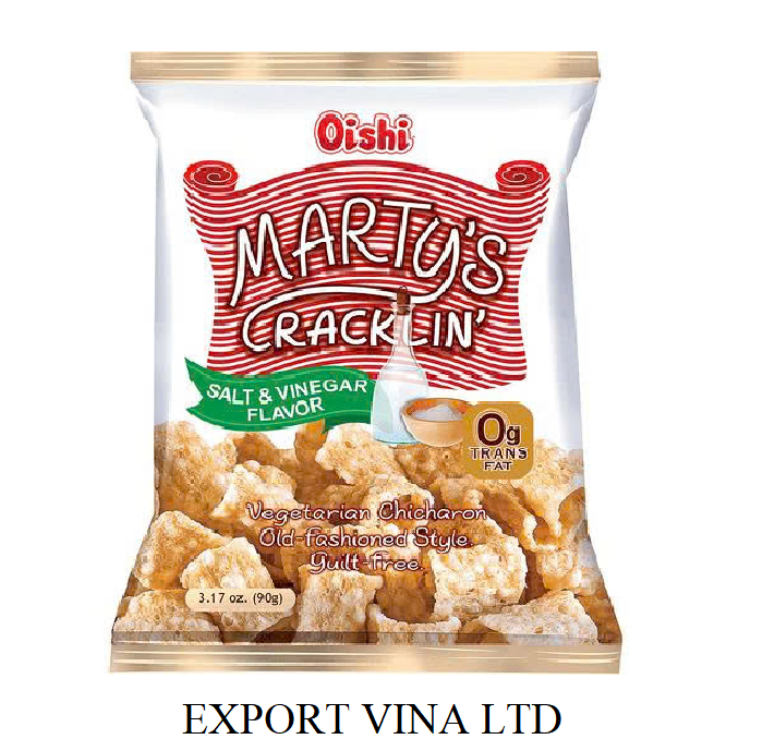 Oishi Snack Marty's Cracklin Salt And Vinegar 100g