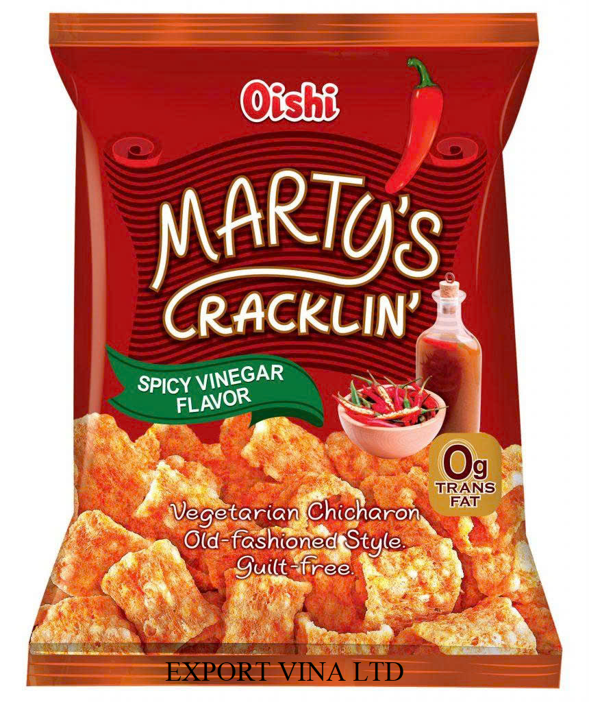 Oishi Snack Marty's Cracklin Spicy Vinegar 100g
