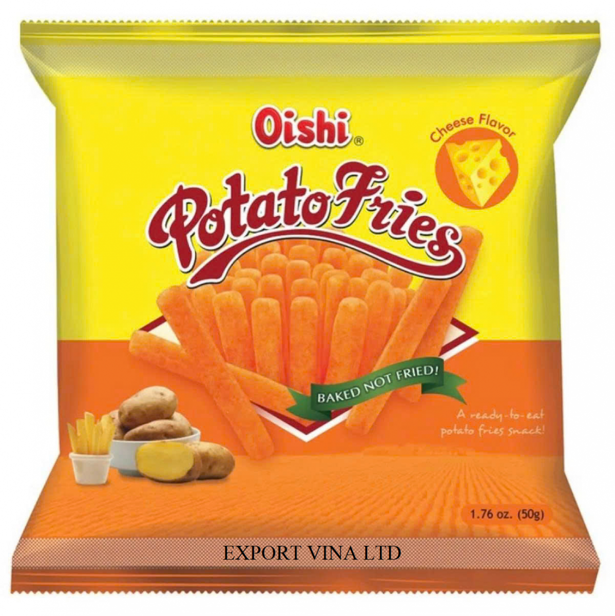 Oishi Snack Potato Fries Cheese 50g