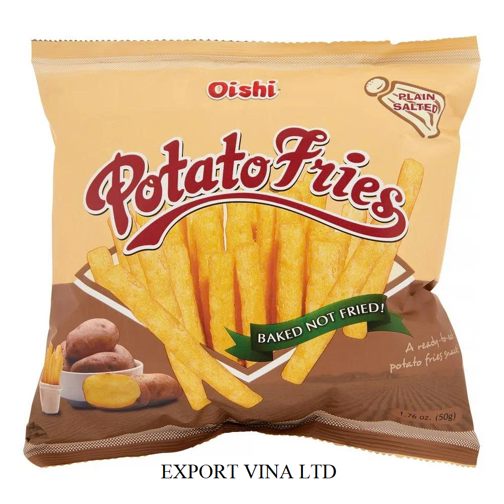 Oishi Snack Potato Fries 50g Plain Salted 