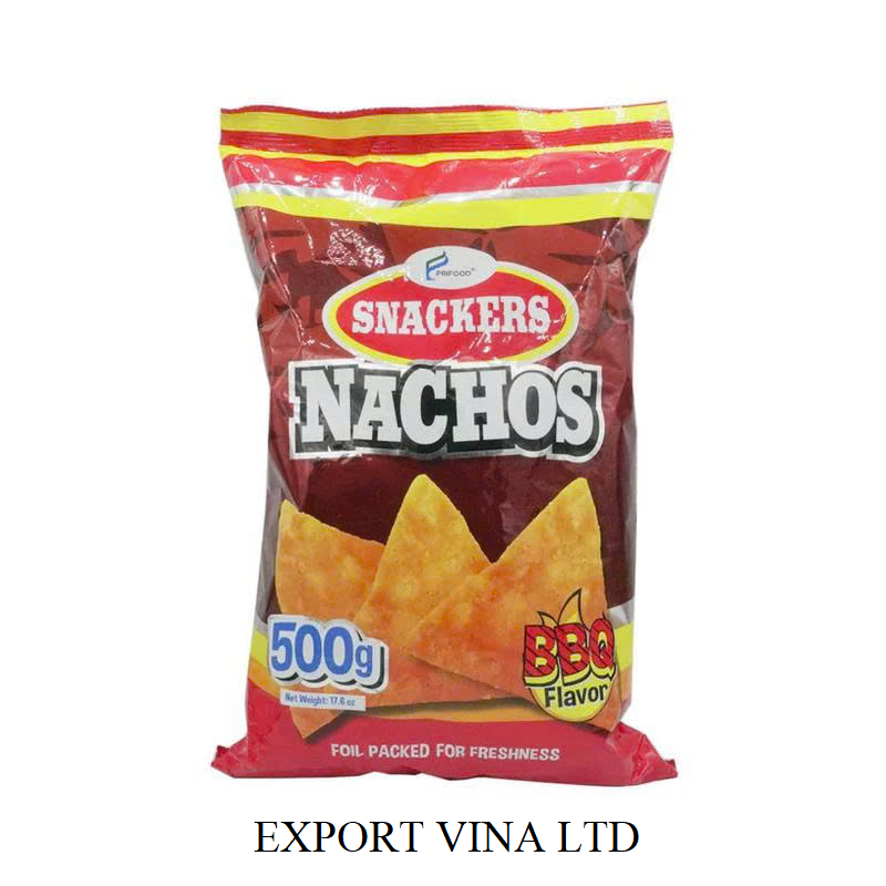 Prifood Snackers Nachos BBQ Flavor 500g