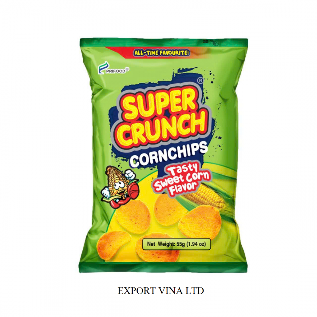 Prifood Super Crunch Tasty Sweet Corn Flavor 55g