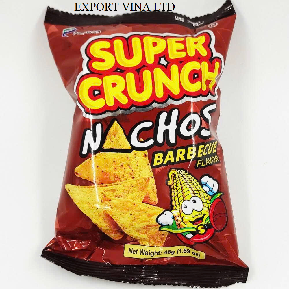 Prifood Super Crunch Nachos BBQ Snack 48g