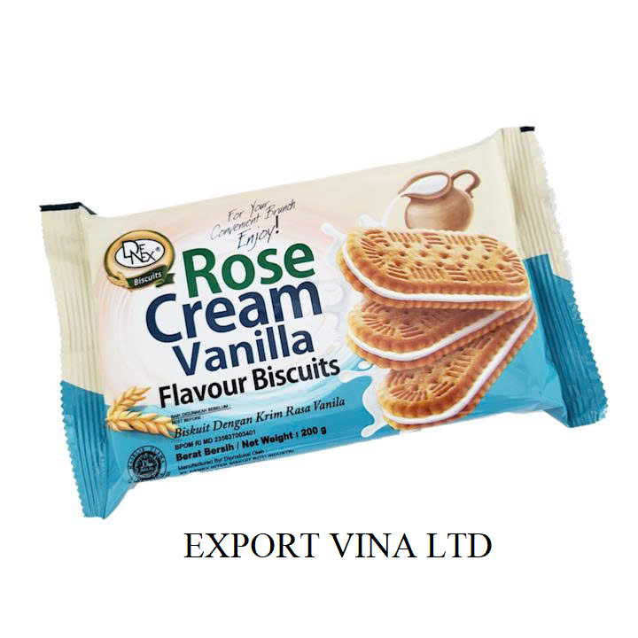 Denex Rose Cream Vanilla Cracker 200g
