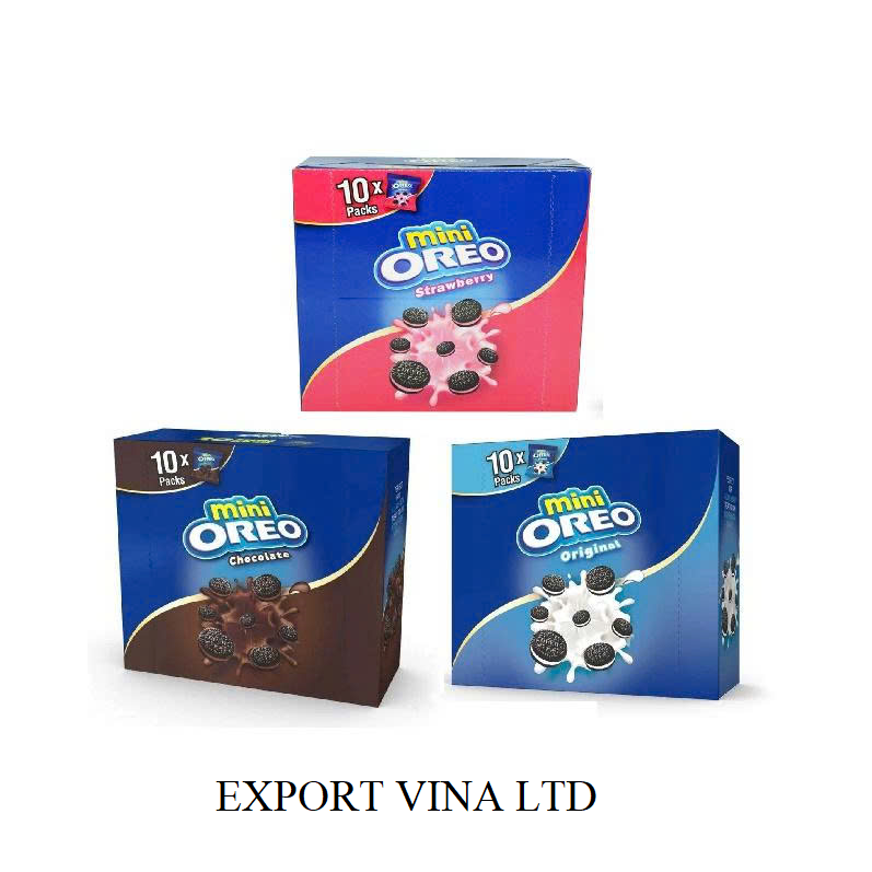  Oreos Mini Pouch Vanilla/ Strawberry/ Chocolate Biscuits 204g