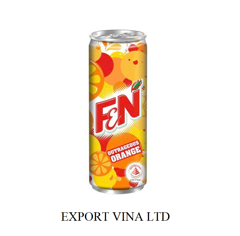 F&N Orange Carbonated Drink 325mL