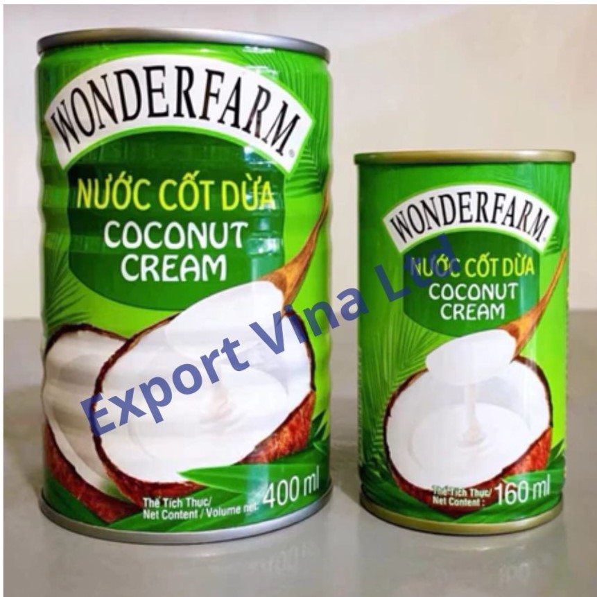 WONDERFARM Coconut Cream 400ml – 24 Cans × 400ml
