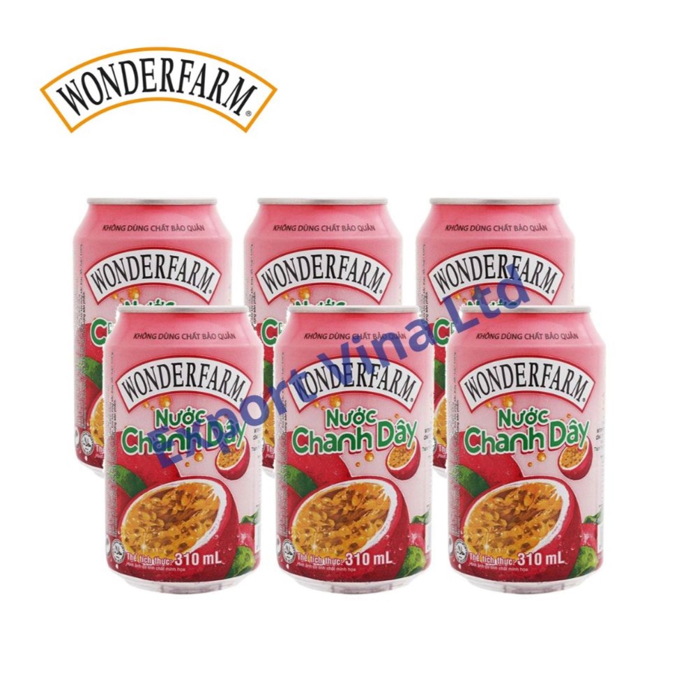 WONDERFARM Passion Fruit Juice 310ml – 24 Cans × 310ml