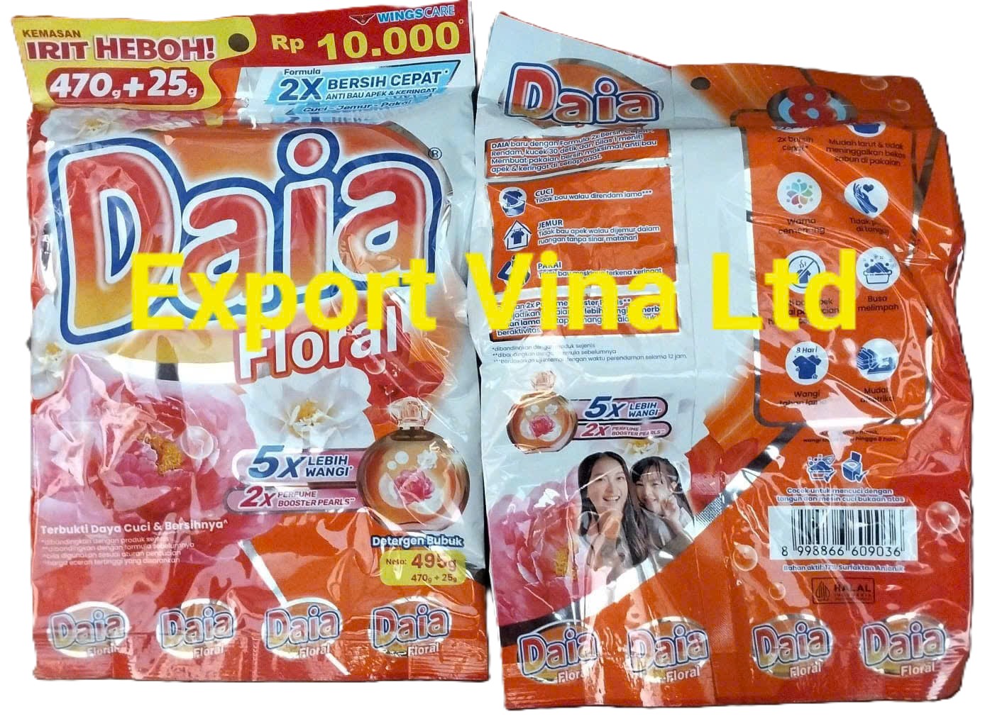 Daia Washing Powder Detergent Floral 495g