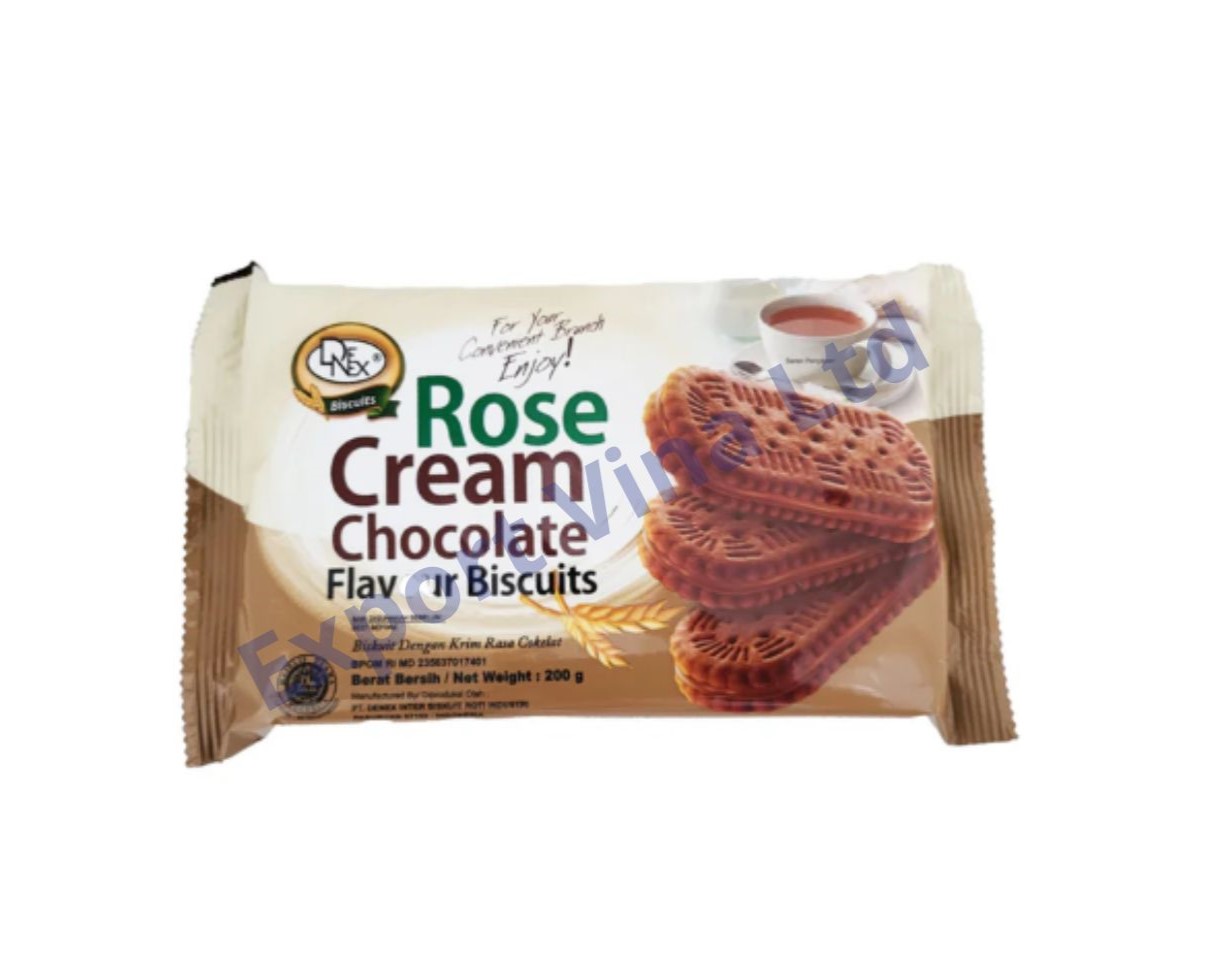 Denex Rose Cream Chocolate Biscuits 200g x 7 x 3 packs
