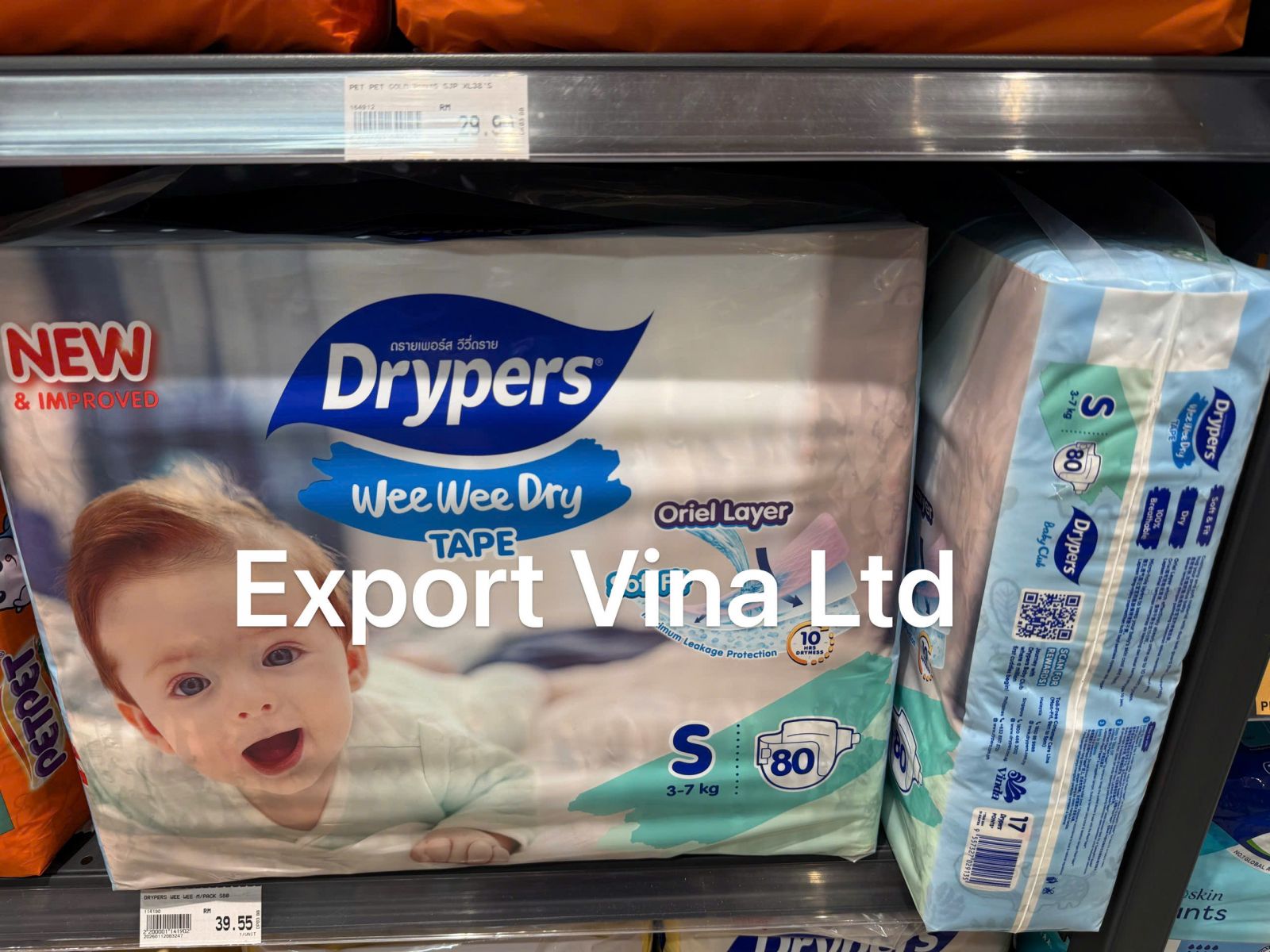 Drypers wee wee dry tape diaper sizes  S/M/L/XL/XXL
