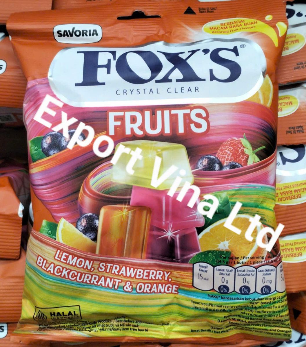 Fox's Crystal Clear Fruits Bag 90g x 24