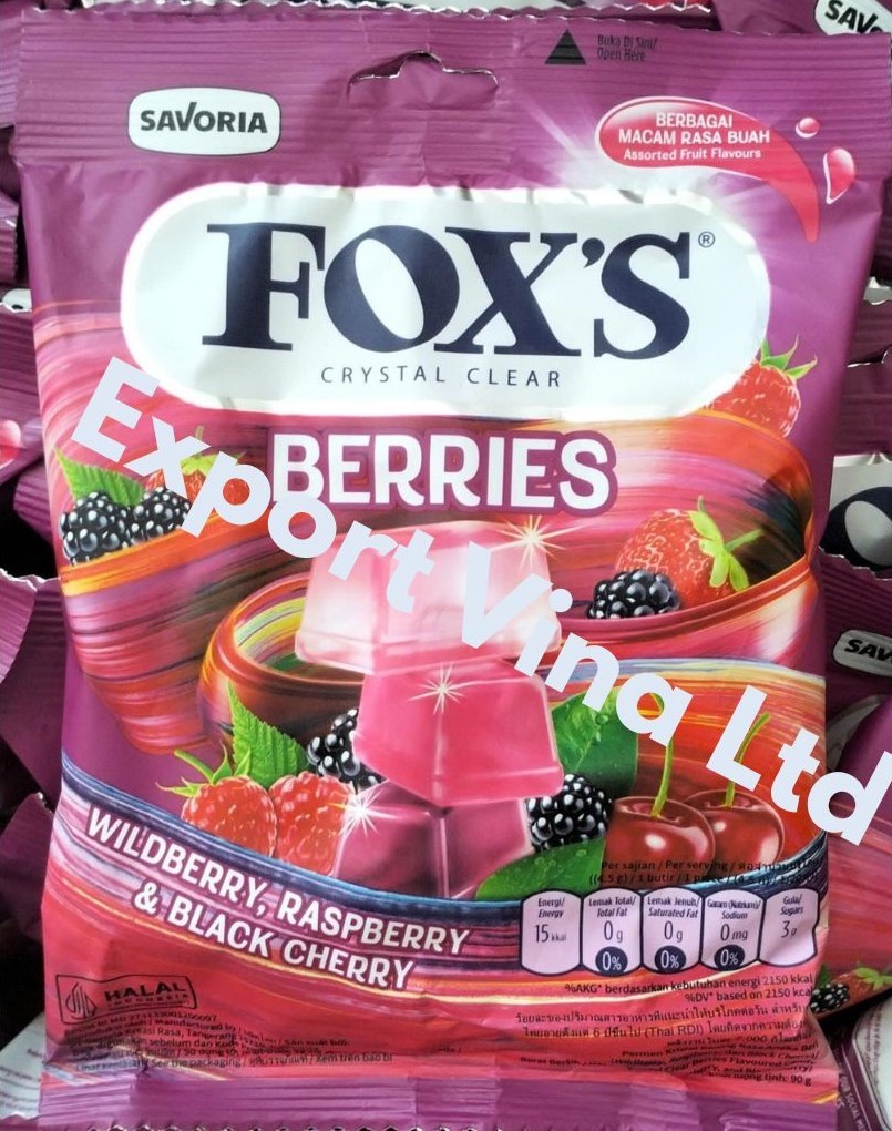 Fox's Crystal Clear Berries Bag 90g x 24