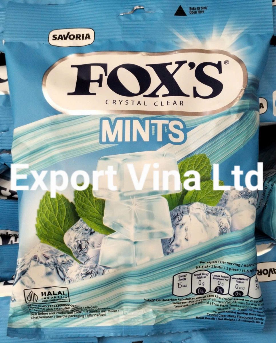  Fox's Crystal Clear Mint Bag 90g x 24