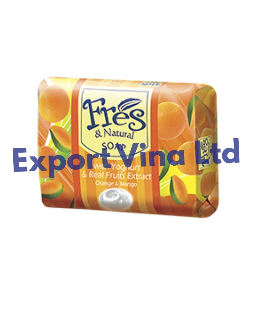Fres and Natural Soap with Yogurt and Real Fruit Orange and Mango 70g