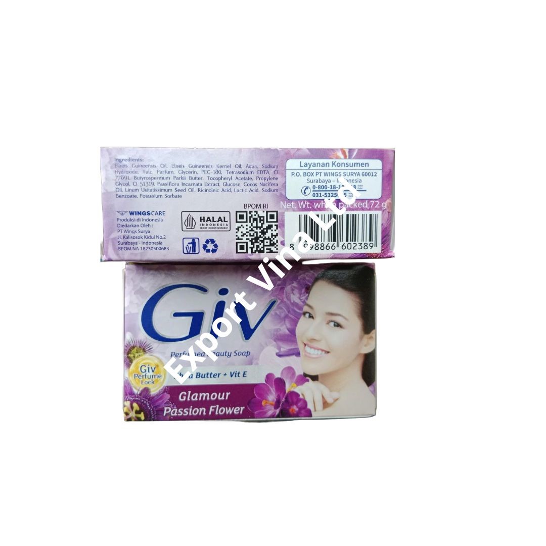 Giv Perfumed Beauty Bar Soap Passion Flower 76g x 72 pcs