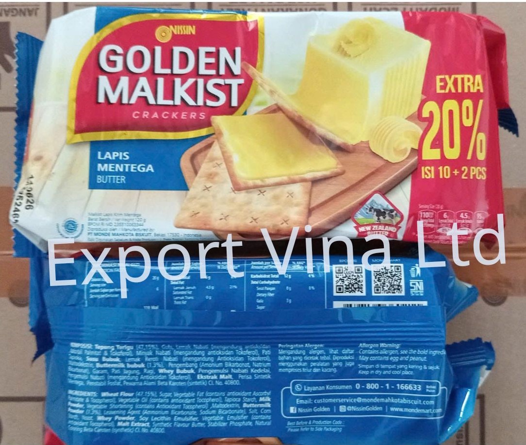 Nissin Golden Malkist Butter Crackers 250g x 20