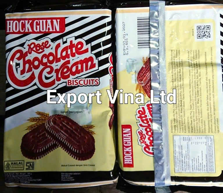 Hock Guan Rose Chocolate Cream Biscuit 180g 
