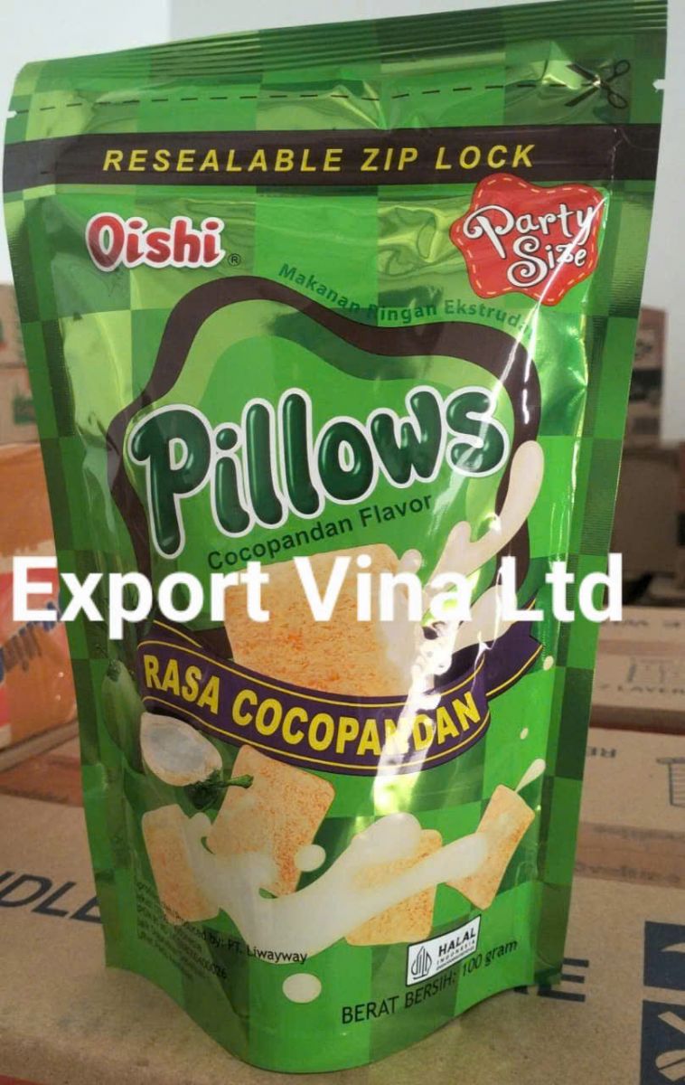 Oishi Pillows Cocopandan Flavor 100g x 20