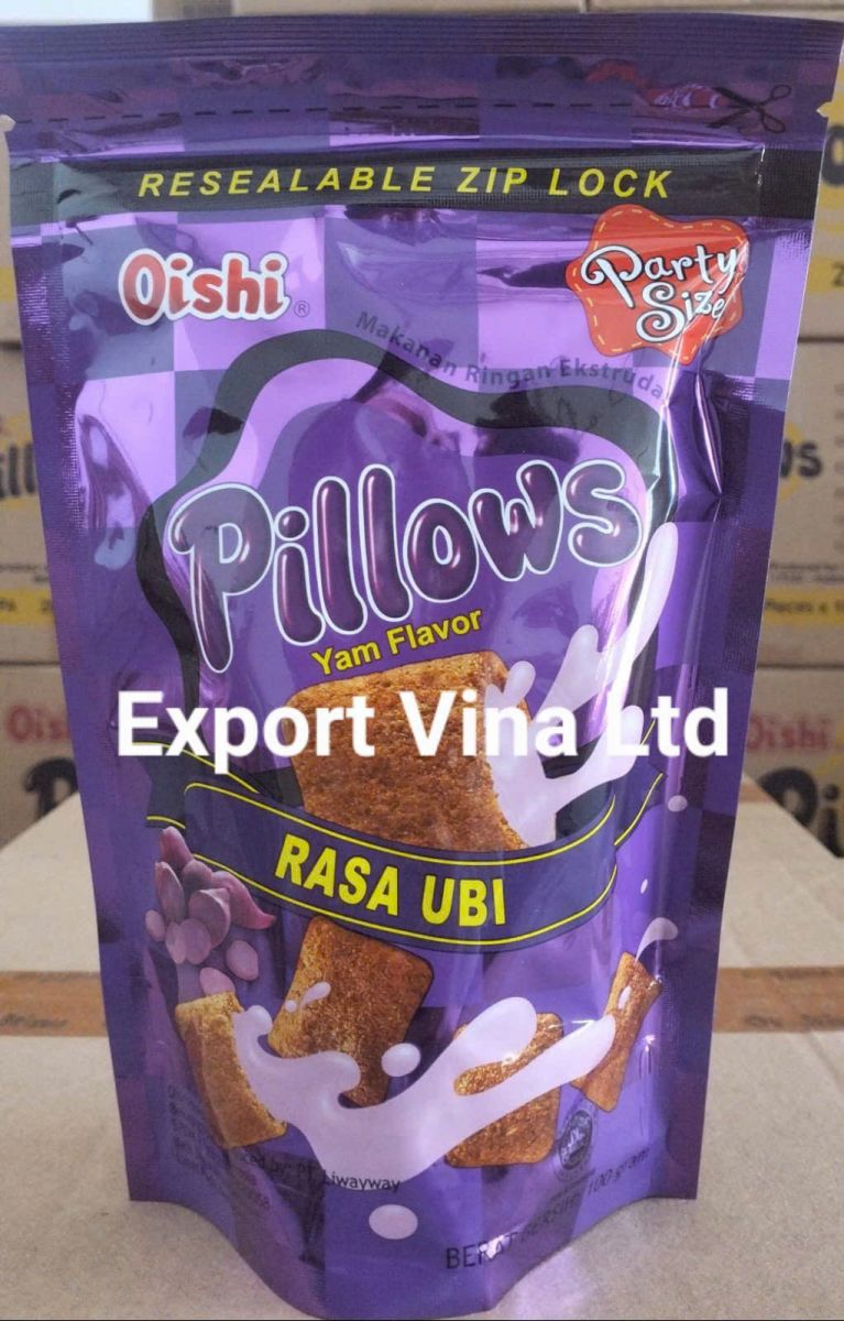 Oishi Pillows Yam Flavor 100g x 20