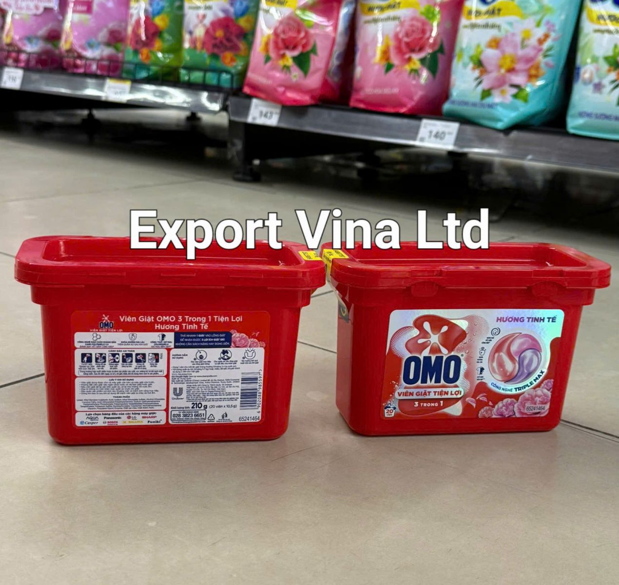 OMO 3-in-1 Laundry Detergent Pods with Delicate Fragrance 210g