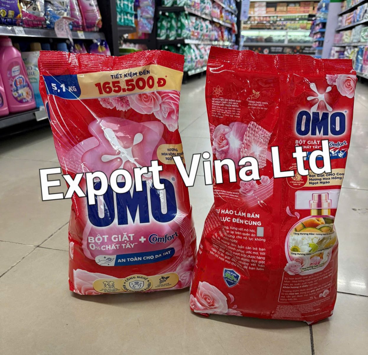 OMO Matic Top-Loading Washing Machine Detergent with French Rose Scent 5.1 Kg