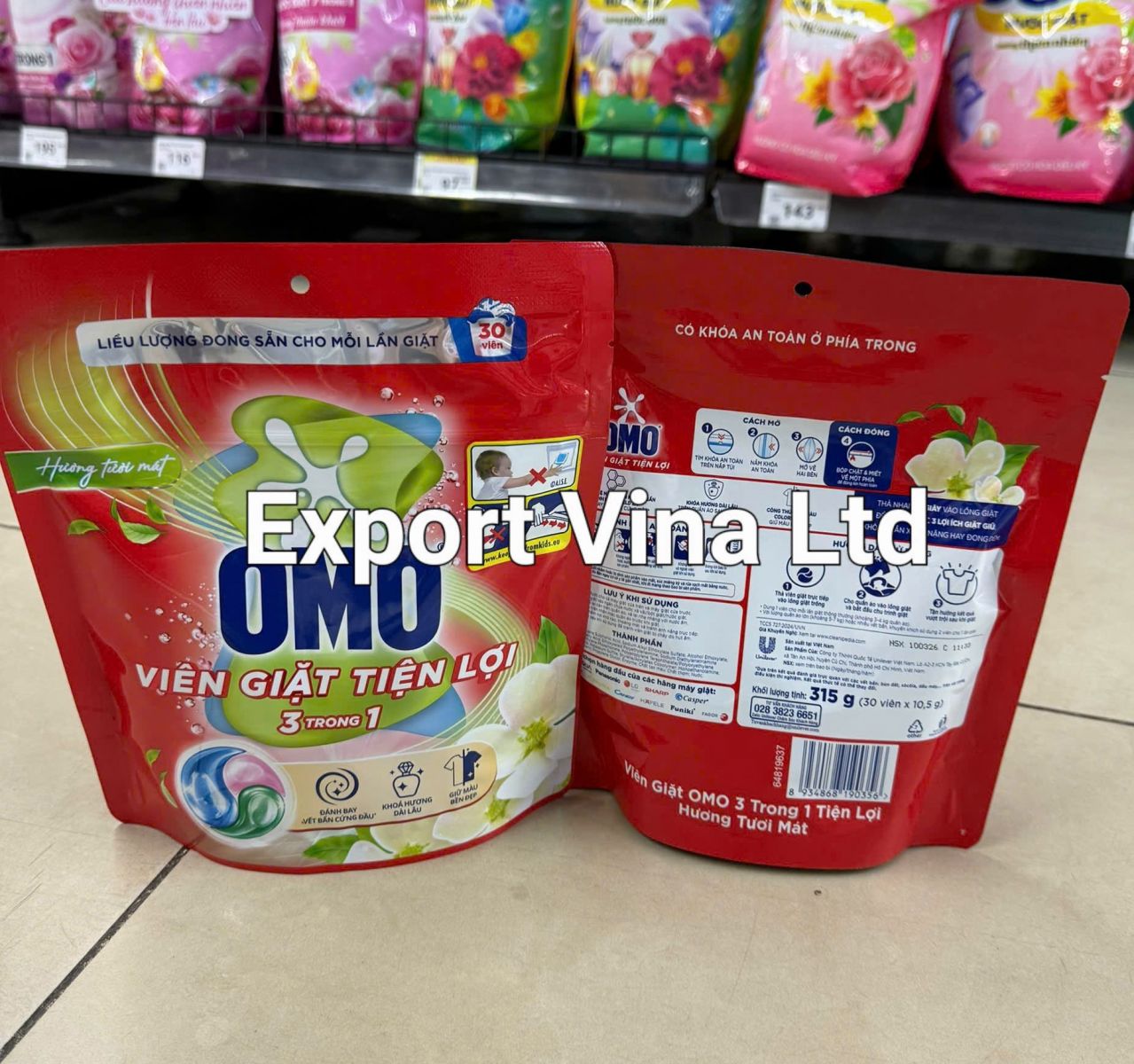 Omo 3-in-1 convenient laundry detergent pods 315g